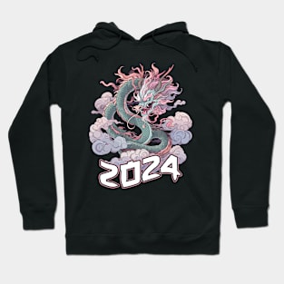 Chinese New Year of the Dragon 2024 Pastel Dragon Hoodie